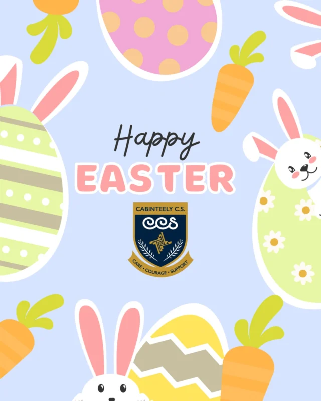 Wishing all our students, staff, and families a joyful and refreshing Easter! May your break be filled with happiness, chocolate, and well-deserved rest! 🫶🏼 Best of luck to all our Leaving Certificate students in their oral exams over the break. #Care #Courage #Support 💙